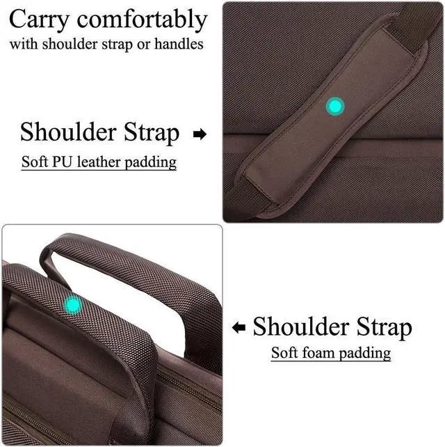 Alt view image 5 of 7 - Wellhouse 15.6 Inch Laptop Bags, Business Shoulder Bags Handbags Carrying Bags Laptop Cases Notebook Cases with Suitcase/Luggage Back Belt For 15.6 inch HP Dell Sony Laptop Notebook Computer Macbook