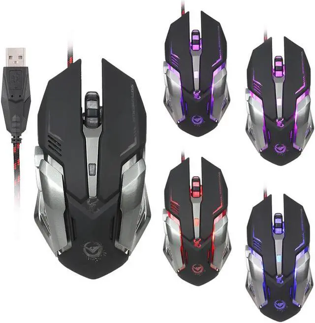 Main image of RAJFOO  Crazy Scorpion  Gaming Mouse Wired [3200 DPI] [Programmable] [Breathing Light] Ergonomic Game USB Computer MiceGamer Desktop Laptop PC Gaming Mouse, 7 Buttons for Windows 7/8/10/XP Vista Linux