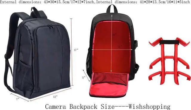 Alt view image 3 of 7 - BRINCH Camera Backpack Camera bag in Purple for DSLR SLR Cameras , Laptops ,Tripod and Accessories