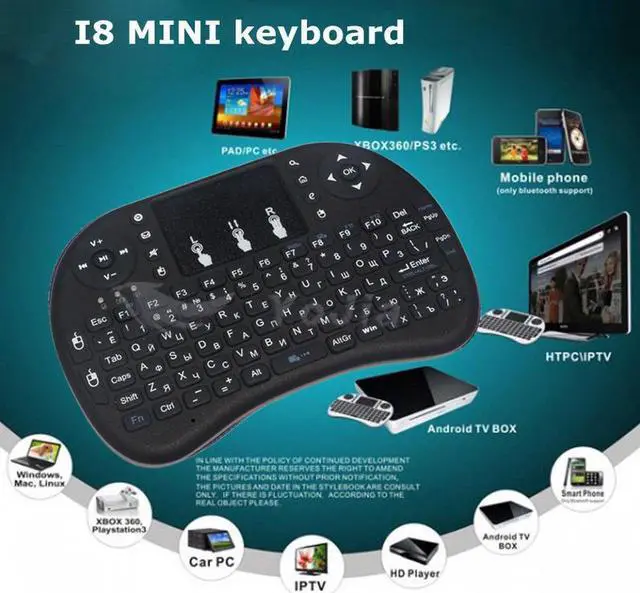 Main image of s  i8+ 2.4GHz USB Wireless Keyboard Air Mouse Touchpad Handheld for Android TV BOX Mini PC