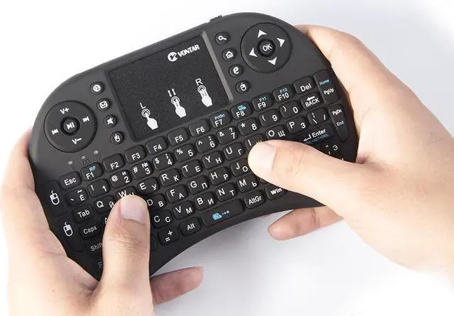 Alt view image 4 of 7 - s  i8+ 2.4GHz USB Wireless Keyboard Air Mouse Touchpad Handheld for Android TV BOX Mini PC