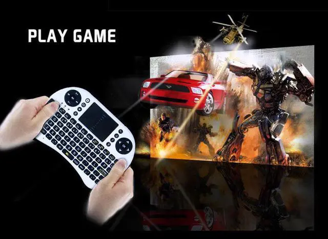Alt view image 6 of 7 - s  i8+ 2.4GHz USB Wireless Keyboard Air Mouse Touchpad Handheld for Android TV BOX Mini PC