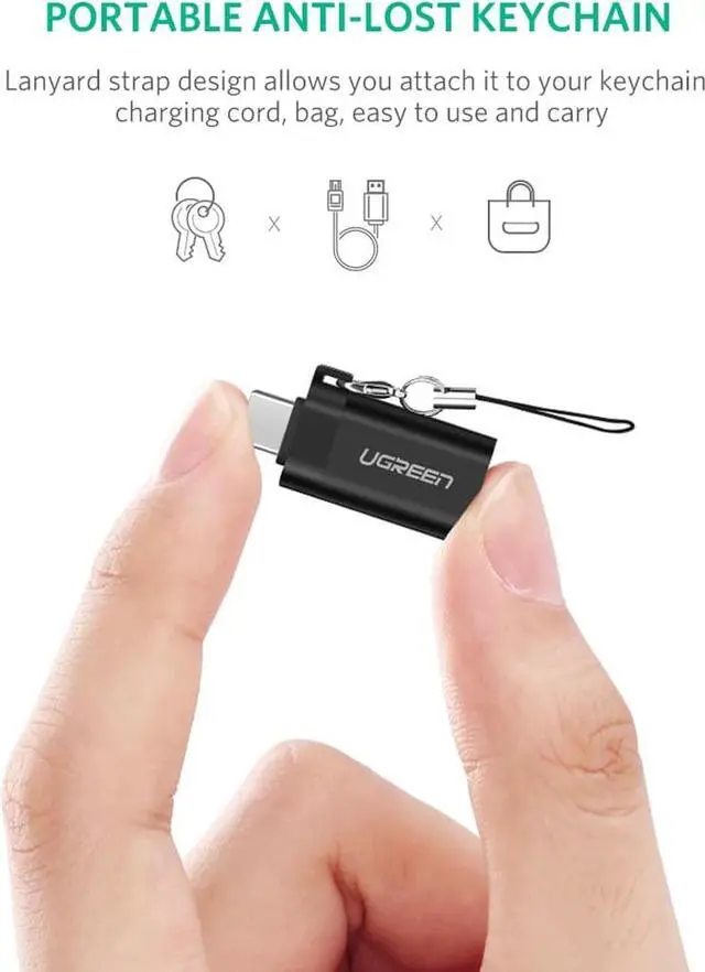 Alt view image 6 of 7 - USB Type C to USB 3.0 Adapter, Thunderbolt 3 to USB Adapter Aluminum with Indicator LED for Macbook Pro 2018/2017, MacBook Air 2018, Pixel 3, Dell XPS, and More Type-C Devices