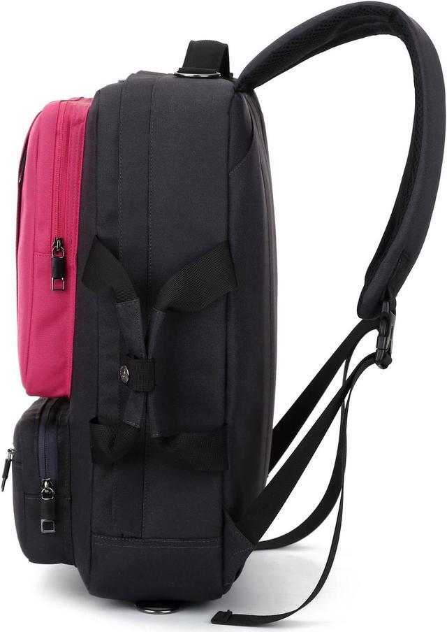 Alt view image 4 of 7 - Unisex 15.6-17 Inch Laptop Backpack with Side Handle and Shoulder Strap, Pink