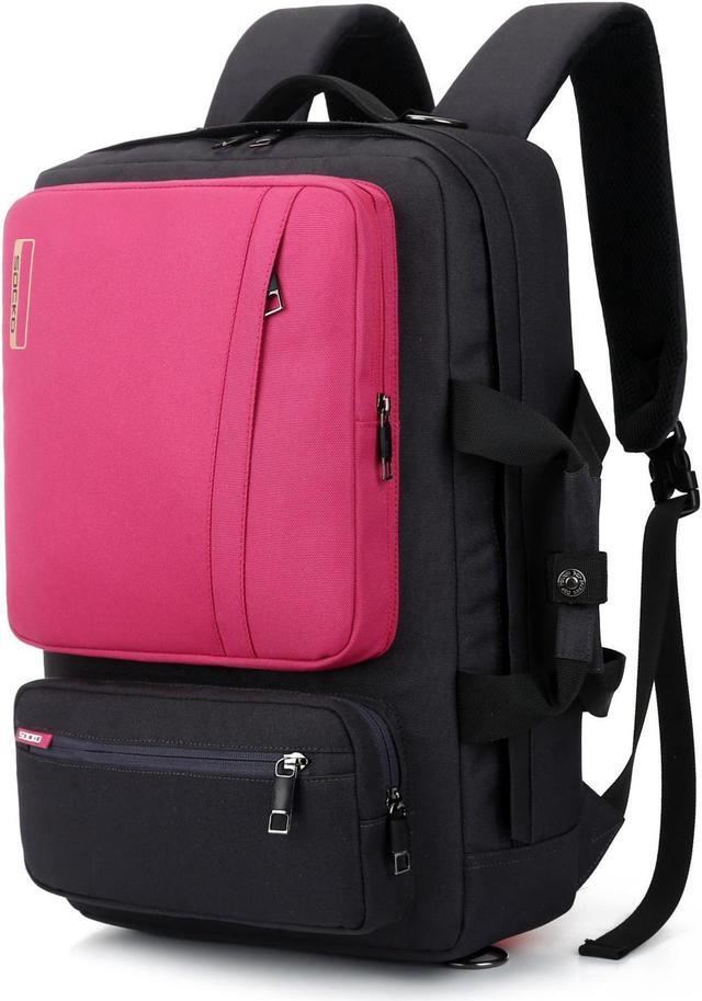 Main image of Unisex 15.6-17 Inch Laptop Backpack with Side Handle and Shoulder Strap, Pink