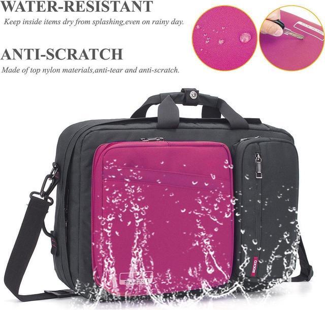 Alt view image 6 of 7 - Unisex 15.6-17 Inch Laptop Backpack with Side Handle and Shoulder Strap, Pink