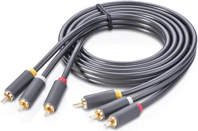 Alt view image 7 of 7 - 3 RCA Cable Male to 3RCA Male Stereo Audio Video RCA Cable RG59 Gold Plated for Connecting Your VCR, DVD, HDTV and Other Home Theater Audio Video Equipment, 4.5ft 1.5m