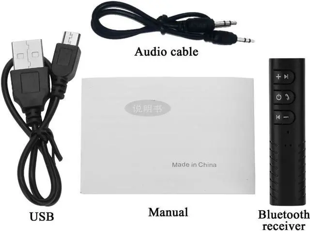 Alt view image 5 of 7 - Bluetooth Receiver Adapter Sports Headphones Wireless Earphone Audio Adapter With Mic For 3.5mm Jack Headphones AX-03, Black