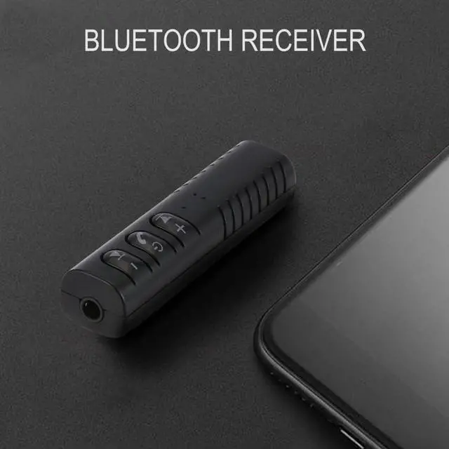 Alt view image 7 of 7 - Bluetooth Receiver Adapter Sports Headphones Wireless Earphone Audio Adapter With Mic For 3.5mm Jack Headphones AX-03, Black