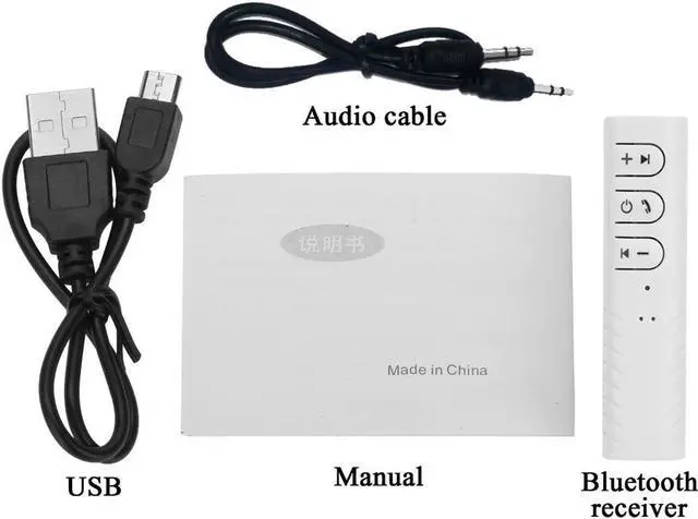 Alt view image 4 of 7 - AX-03 Sport Bluetooth Headphone Receiver Adapter Earphone Headphone Audio Wireless Adapter With Mic Microphone-White