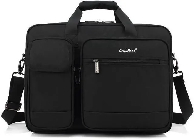 Main image of Laptop Bag 17.3 Inch Laptop Briefcase Laptop Messenger Bag Water Repellent Computer Case Laptop Shoulder Bag Durable Tablet Sleeve for Business/College/Women/Men Fits 17.3 Inch Laptop- Black