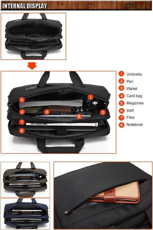 Alt view image 3 of 7 - CoolBELL 15.6 Inches Convertible Laptop Messenger Bag Oxford Cloth Shoulder Bag Backpack Multi-Functional Briefcase for Laptop/MacBook / Tablet Women (Black)