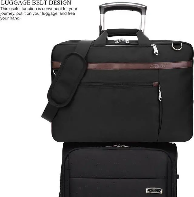 Alt view image 4 of 7 - 17.3-inch Convertible Gaming Laptop Wheeled Backpack, Travel Bag Hiking Knapsack Rucksack College Shoulder BackPack Fit 15.6-17.3 Inch Laptop,CB-5506 Black