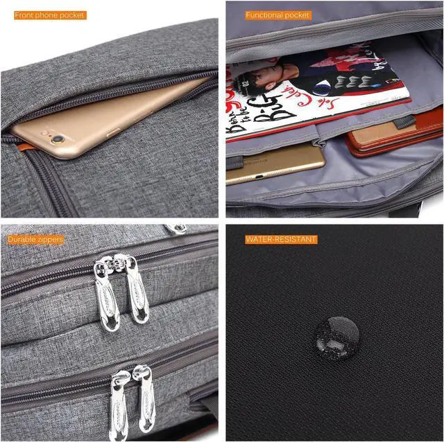 Alt view image 7 of 7 - 17.3-inch Laptop Backpack Convertible Backpack Travel Computer Bag Hiking Knapsack Rucksack College Shoulder Back Pack Fits up to 17.3 Inches Laptop Notebook for Men/Women,  (CB-5506 Gray)