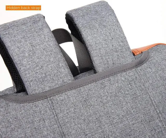 Alt view image 6 of 7 - 17.3-inch Laptop Backpack Convertible Backpack Travel Computer Bag Hiking Knapsack Rucksack College Shoulder Back Pack Fits up to 17.3 Inches Laptop Notebook for Men/Women,  (CB-5506 Gray)