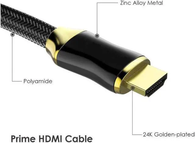 Alt view image 6 of 7 - 1M 2M 3M 5M 10M 20M HDMI Cable Braided HDMI Cord High Speed HDMI 2.0 Cable Support 3D, 1080P, Ethernet,Audio Return(ARC),Compatible UHD TV, Blu-Ray, Xbox, PS4/3, PC Monitor, TV Box-(6.5ft/2M)