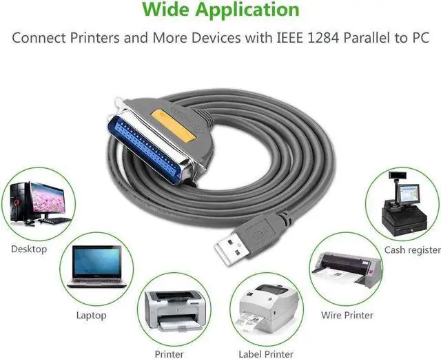 Alt view image 4 of 7 - USB to Parallel IEEE 1284 CN36 Printer Adapter Cable PC (Connect your old parallel printer to a USB port) for Printer, Inkjet, Laser etc  (2Meter/6.5Ft)