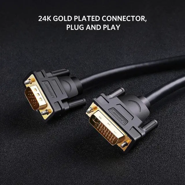 Alt view image 5 of 7 - DVI 24+5 (DVI-I) Male to VGA Male Cable - 3.3FT