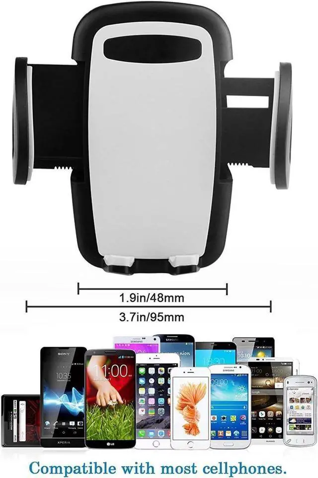 Alt view image 5 of 7 - Universal Smartphone Car Air Vent Mount Holder Cradle for iPhone XS XS Max X 8 8 Plus 7 7 Plus SE 6s 6 Plus 6 5s 5 4s 4 Samsung Galaxy S6 S5 S4 LG Nexus Sony Nokia and More