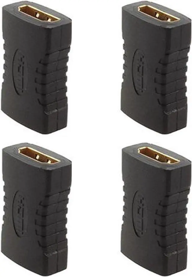 Main image of HDMI Female to Female Coupler, Gold Plated High Speed HDMI Adapter Double Female HDMI Connector Support 3D 4K 1080P HDMI Cable Extender, 4 Pack