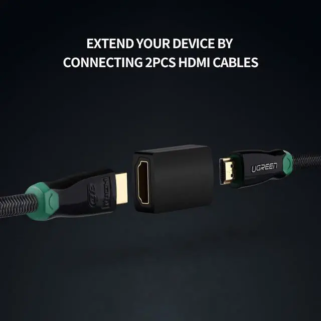 Alt view image 5 of 7 - HDMI Female to Female Coupler, Gold Plated High Speed HDMI Adapter Double Female HDMI Connector Support 3D 4K 1080P HDMI Cable Extender, 4 Pack