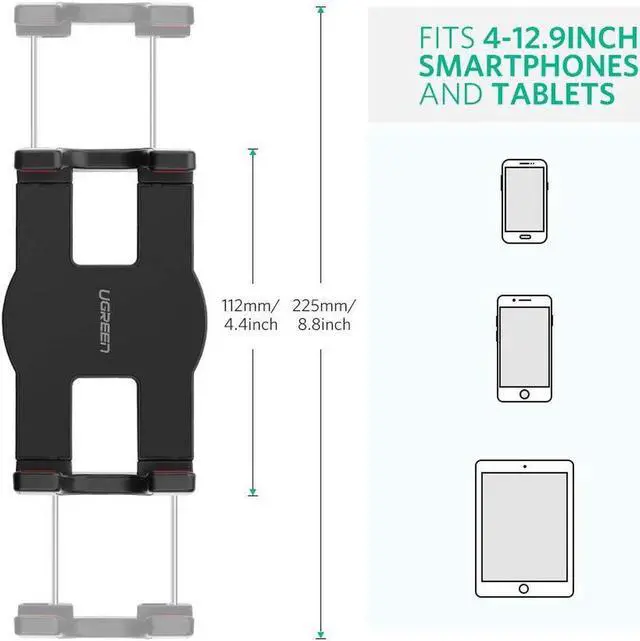 Alt view image 4 of 7 - Tablet Mount Lazy Holder Adjustable Long Arm Clamp Compatible for iPad Air Pro Mini, iPhone X 8 7 6 6S, Samsung Galaxy S9 Plus S8, Nintendo Switch, All 4"-12.9" Cell Phone and Tablet
