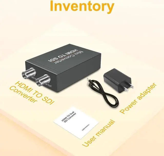 Alt view image 7 of 7 - 1080P HDMI to SDI Converter Adapter, With Power Supply