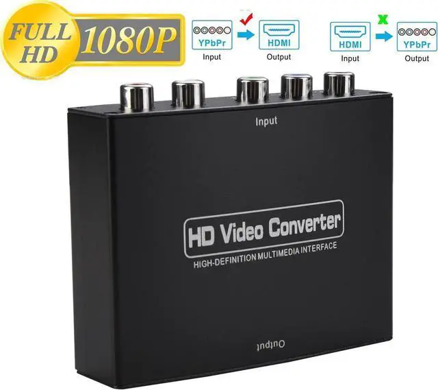 Main image of Component to HDMI, Component to HDMI Converter, YPbPr to HDMI Converter for DVD PSP Xbox 360 PS2 Nintendo to HDTV Monitor and Projector (OZSC-1)
