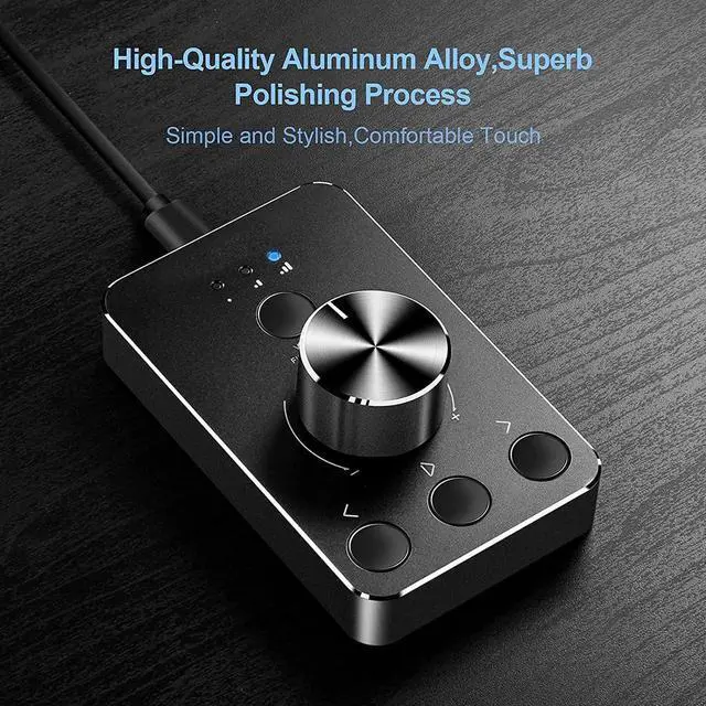 Alt view image 5 of 7 - USB Computer Volume Controller Bluetooth-compatible Multimedia PC Speaker External Audio Volume Control Adjust Knob with Cable