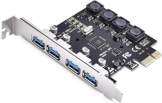 Main image of USB 3.0 PCI-e Expansion Card 4Port, PCI-e x1 to USB 3.0 HUB Adapter 5Gbps (No Power Need)