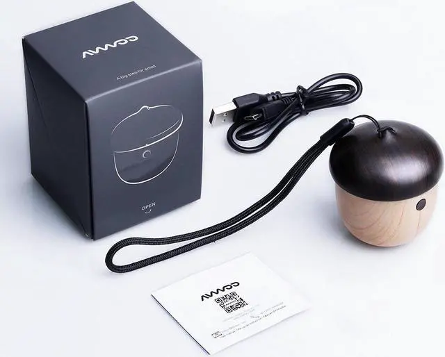 Alt view image 2 of 7 - s Portable Mini Wireless Bluetooth Nut Speaker with  Built-in Mic and Sling for Home Outdoor Travel Compatible with iPhone iPad Android Samsung Tablet and More, comes with LED lights