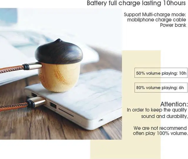 Alt view image 5 of 7 - s Portable Mini Wireless Bluetooth Nut Speaker with  Built-in Mic and Sling for Home Outdoor Travel Compatible with iPhone iPad Android Samsung Tablet and More, comes with LED lights