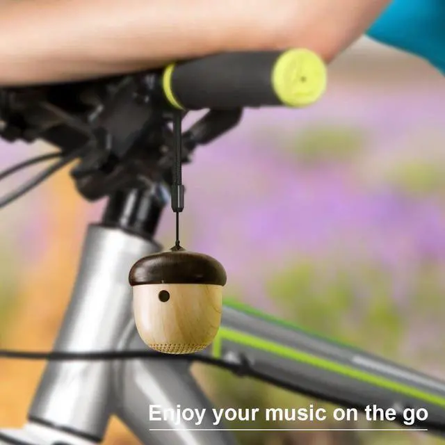 Alt view image 7 of 7 - s Portable Mini Wireless Bluetooth Nut Speaker with  Built-in Mic and Sling for Home Outdoor Travel Compatible with iPhone iPad Android Samsung Tablet and More, comes with LED lights