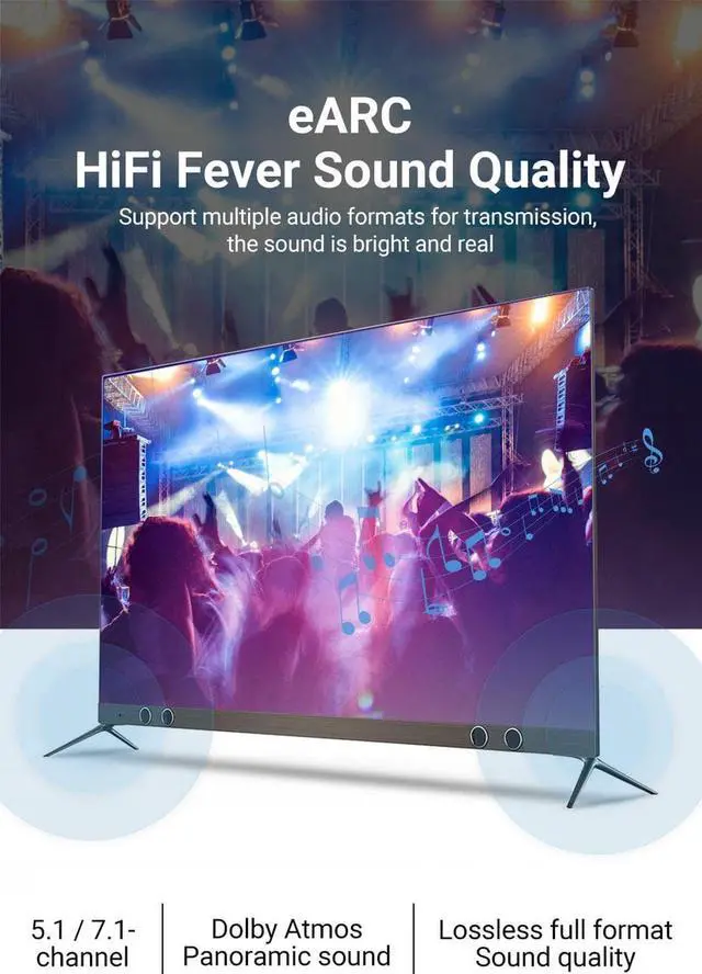 Alt view image 7 of 7 - 8K 48Gbps Fiber Optic HDMI2.1 Long Cable 120Hz 4K 8K HDMI 2.1 8K60hz 4K120hz 4K144hz HDCP 2.3 2.2 48Gbps Ultra High Speed Compatible with Apple-TV Dolby Vision Atmos PS5 PS4, Xbox One Series X-100FT