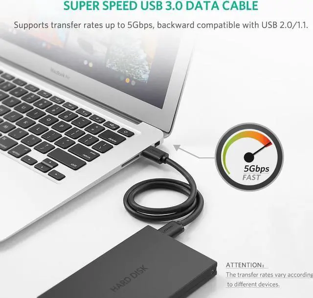 Alt view image 5 of 7 - USB 3.0 to USB 3.0 Cable Type A Male to Male USB 3.0 Extension Cable for Radiator Hard Disk Webcom USB 3.0 Cable Extender(6.6 Feets, 2m)
