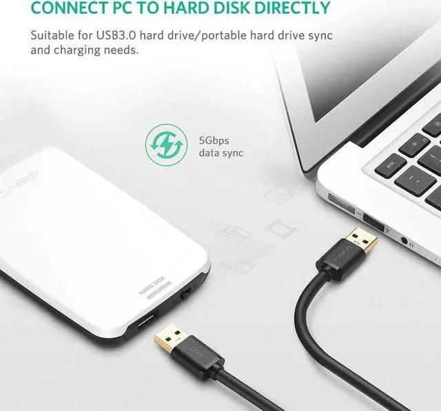 Alt view image 4 of 7 - USB 3.0 to USB 3.0 Cable Type A Male to Male USB 3.0 Extension Cable for Radiator Hard Disk Webcom USB 3.0 Cable Extender(6.6 Feets, 2m)
