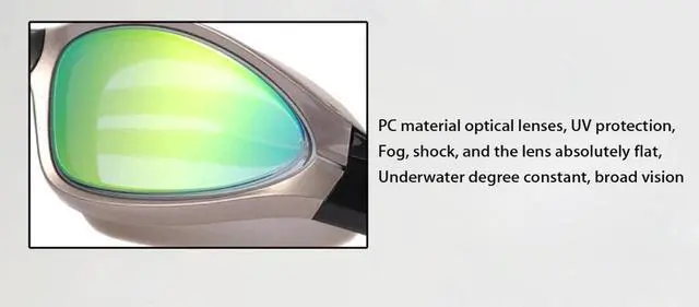 Alt view image 3 of 7 - GRiLong Adult Swim Goggles, s High-quality Clear Speed Plating Anti-fogs UV No Leaking Waterproof Goggle with Free Protection Case for Adult Men Women Youth Water Sports ( Black)