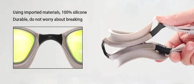 Alt view image 5 of 7 - GRiLong Adult Swim Goggles, s High-quality Clear Speed Plating Anti-fogs UV No Leaking Waterproof Goggle with Free Protection Case for Adult Men Women Youth Water Sports ( Black)