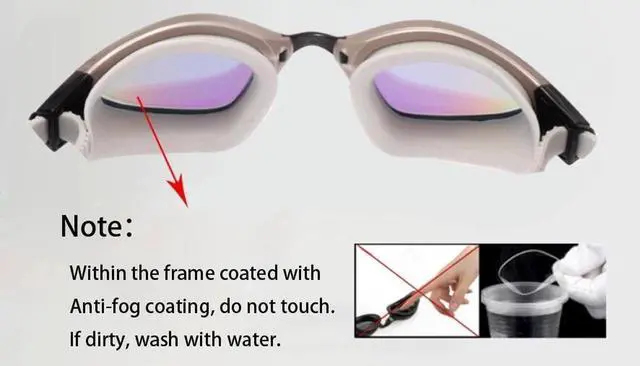 Alt view image 6 of 7 - GRiLong Adult Swim Goggles, s High-quality Clear Speed Plating Anti-fogs UV No Leaking Waterproof Goggle with Free Protection Case for Adult Men Women Youth Water Sports ( Black)