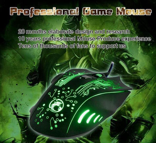Alt view image 4 of 5 - Professional Wired Gaming Mouse, X9 Gaming Mice 6 Button 2400 DPI LED Optical USB Gamer Computer Mouse Mice Cable Mouse for Pro Game Notebook, Laptop, PC, Computer