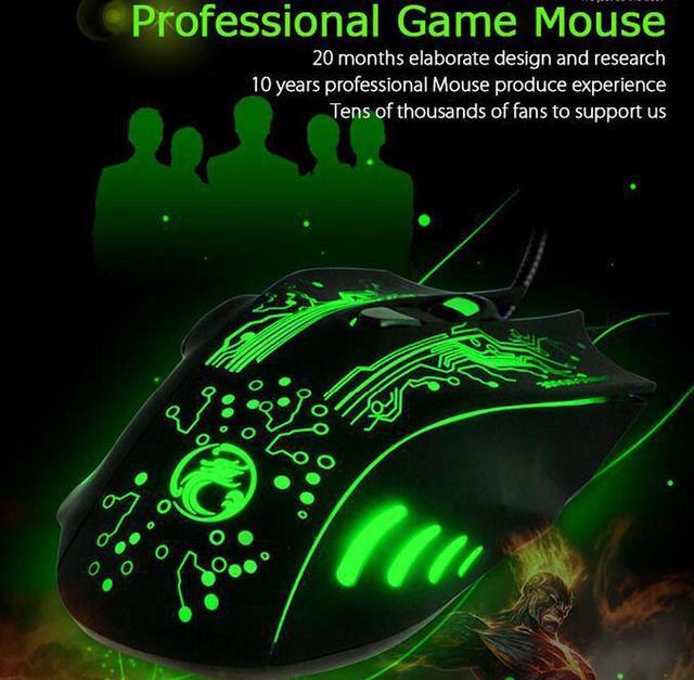 Alt view image 5 of 5 - Professional Wired Gaming Mouse, X9 Gaming Mice 6 Button 2400 DPI LED Optical USB Gamer Computer Mouse Mice Cable Mouse for Pro Game Notebook, Laptop, PC, Computer