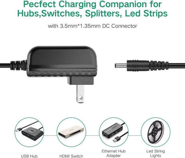 Alt view image 3 of 7 - DC 5V 2A/2000mah AC Power Adapter Wall Charger for Android Tablet PC MID eReader with Round 2.5mm Jack US Plug - Black