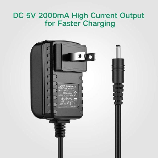 Alt view image 5 of 7 - DC 5V 2A/2000mah AC Power Adapter Wall Charger for Android Tablet PC MID eReader with Round 2.5mm Jack US Plug - Black