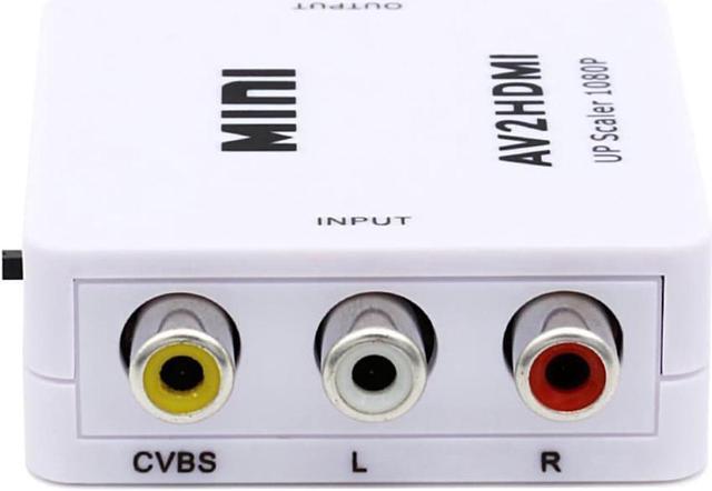 Alt view image 3 of 7 - RCA to HDMI, AV to HDMI,1080P Mini RCA Composite Cvbs AV to HDMI Video Audio Converter Adapter Supporting PAL/Ntsc with USB Power Cable for PC Laptop Xbox PS4/3 TV STB VHS VCR Camera-White