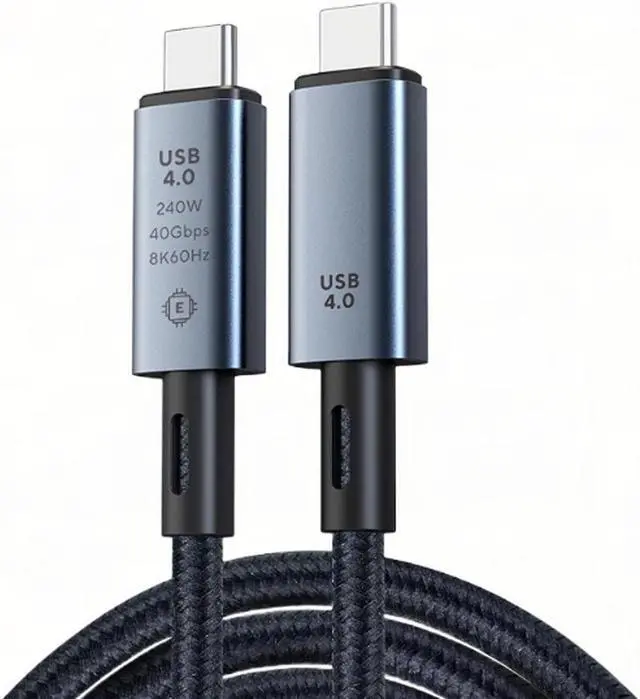Main image of USB 4 Cable Thunderbolt 4 Cable 1.64ft, Thunderbolt 3/4 Cable Fast Charging Cable 240W, 40Gbps, 8K@60Hz Compatible with Thunderbolt 3/2 and USB-C for MacBooks,Hub,Docking, and More