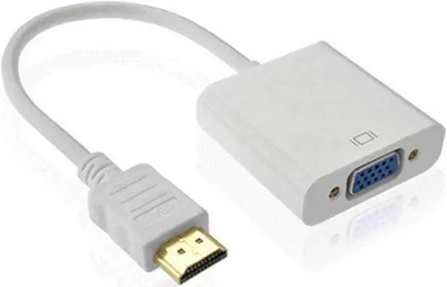 Main image of HDMI to VGA Adapter (HDMI to VGA Converter) (Male to Female) for Computer, Desktop, Laptop, PC, Monitor, Projector, HDTV, Chromebook, Raspberry Pi, Roku, Xbox and More - White