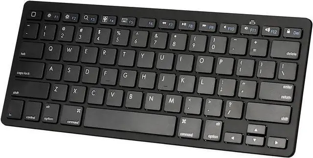 Alt view image 3 of 7 - Bluetooth Ultra-Slim Keyboard for iPad Air 2 / Air, iPad Pro, iPad mini 4 / 3 / 2 / 1, iPad 4 / 3 / 2 , New iPad 9.7"(2017), Galaxy Tabs and Other Mobile Devices (Black)