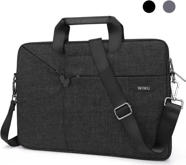 Main image of WIWU 11.1 / 11.6 Inch Laptop Bag Message Bag with Straps for Men Briefcase Waterproof Laptop Case Laptop Bags Computer Bag Gifts for Men Laptop Sleeve Case Business Travel Bag (11 inch, Black)