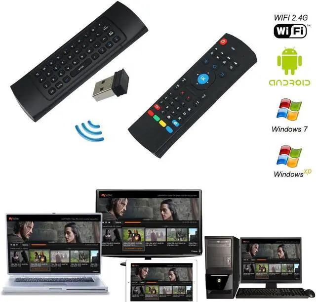 Alt view image 3 of 7 - Air mouse Remote Control MX3 with 2.4G Android TV Box