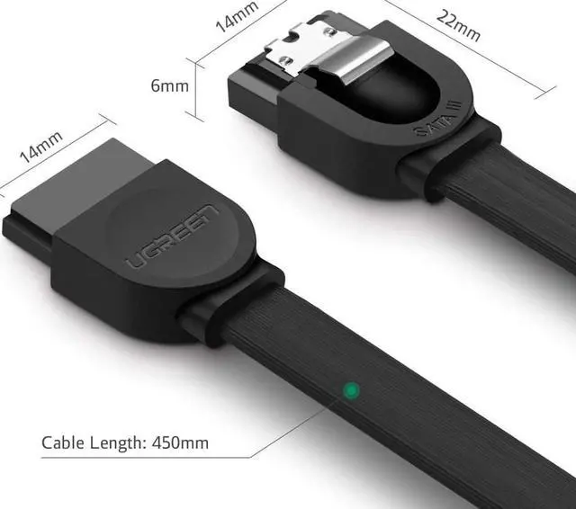 Alt view image 3 of 7 - SATA III Cable, SATA III 3 Pack 6Gbps Straight HDD SDD Data Cable with Locking Latch 18 Inch for SATA HDD, SSD, CD Driver, CD Writer